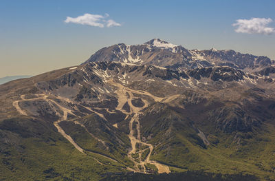 Scenic view of dramatic landscape against sky