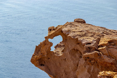 Rock formation on sea shore