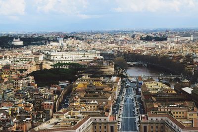 High angle view of cityscape