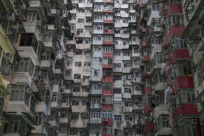 Full frame shot of residential buildings, hong kong