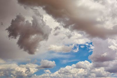 Low angle view of clouds in sky