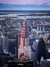 Aerial view of buildings in city