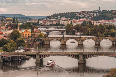 Bridge over river against sky