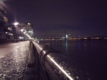 Illuminated city at night