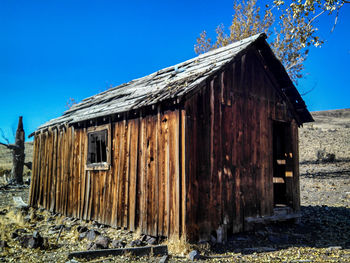 Exterior of house against clear sky