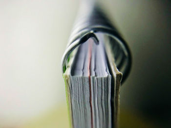 Close-up of paintbrushes against white background