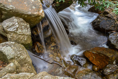 Scenic view of waterfall