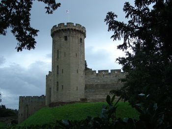 Low angle view of historical building against sky