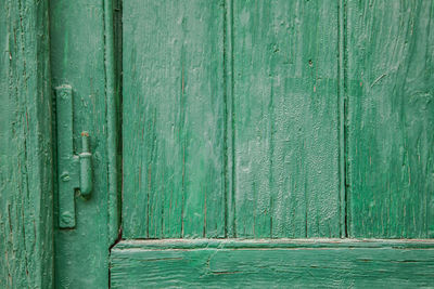 Close-up of old wooden door