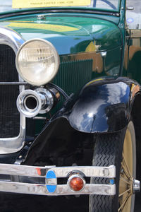 Close-up of vintage car