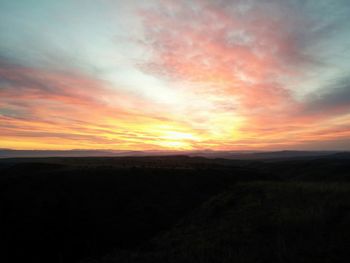 Sunset over landscape