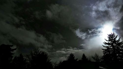 Low angle view of cloudy sky