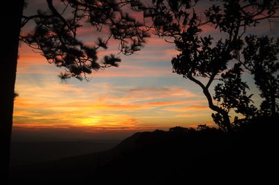 Scenic view of landscape at sunset