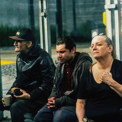 People looking at camera