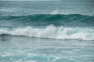 Waves rushing towards shore