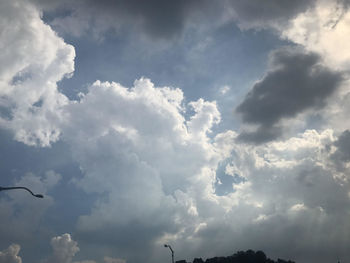 Low angle view of clouds in sky