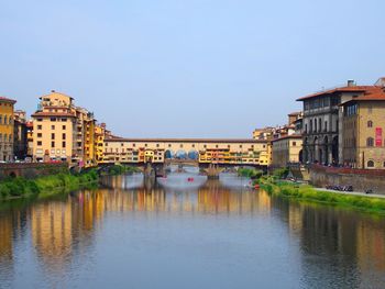 Reflection of buildings in city