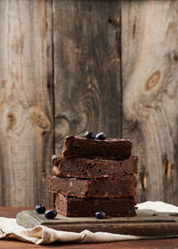 Close-up of cake on table