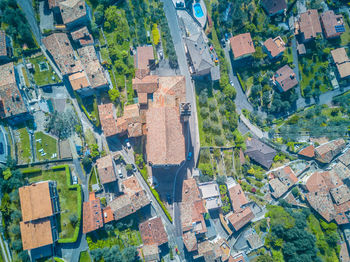 Aerial view of buildings at brenzone sul garda