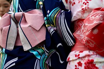 Close-up of multi colored fabric