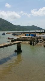 Boats in sea