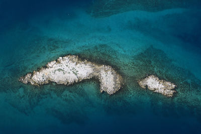 High angle view of sea shore