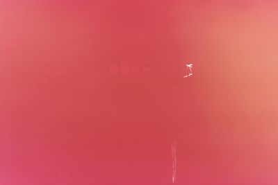 Low angle view of vapor trail against clear sky