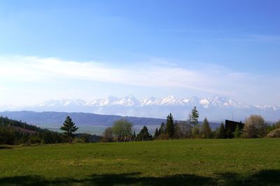 Countryside landscape against the sky