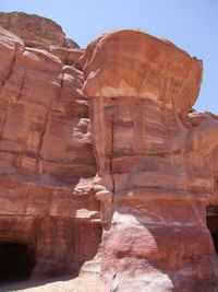 Low angle view of a rock