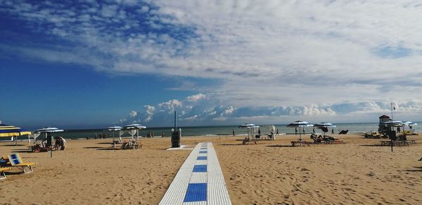 Panoramic view of beach against sky