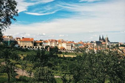 Prague castle from petrin hill