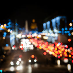 Defocused lights at night