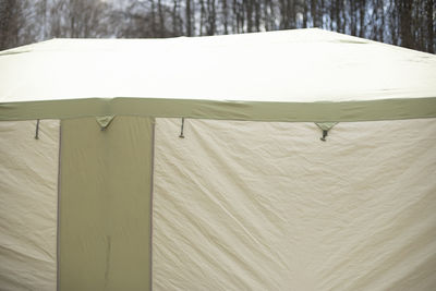 Close-up of tent