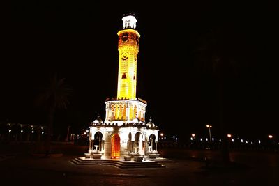Low angle view of eiffel tower at night