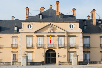 Low angle view of historic building