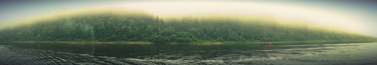 Scenic view of sunset over sea