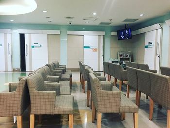 Chairs and table in room