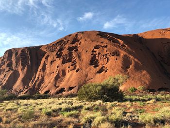 Scenic view of rocky mountains against sky