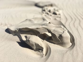 Close-up of sand on desert