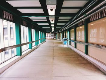 Empty corridor of building