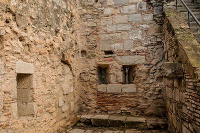 Stone wall of historic building