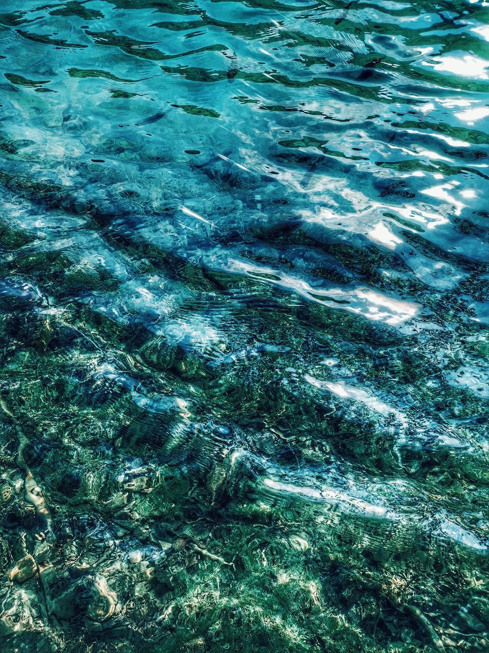 HIGH ANGLE VIEW OF SWIMMING POOL AT SEA