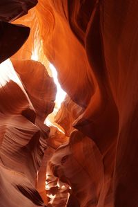 Rock formations in antelope canyon