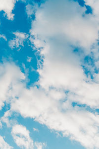 Low angle view of clouds in sky