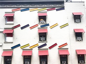 Full frame shot of multi colored residential building