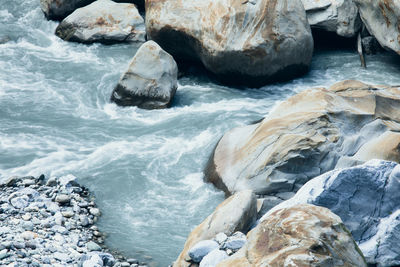 Rocks in sea