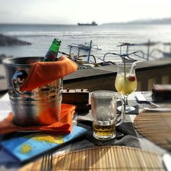 Close-up of drink on table