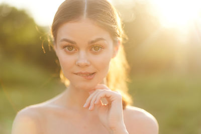 Portrait of young woman