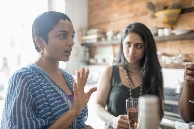 Young women at a party