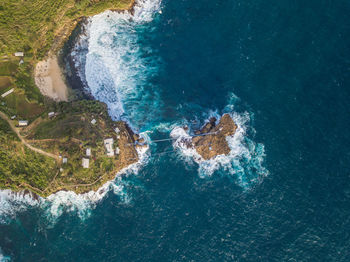 High angle view of swimming pool